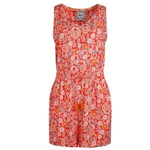Weird Fish Womens/Ladies Mare Printed Playsuit / Tango Red